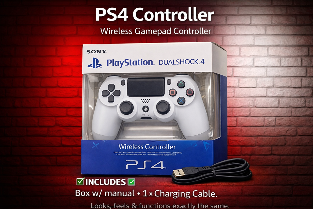 PS4 Replacement Wireless Controller (White)