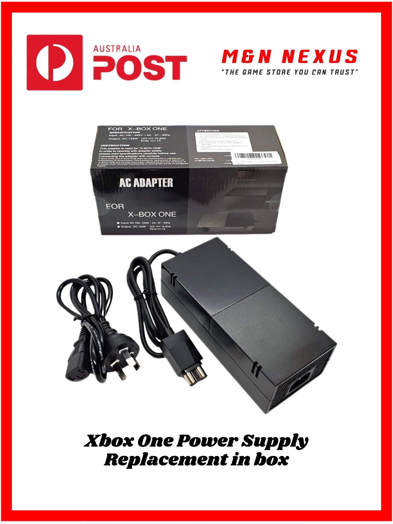 Xbox One Power Supply / Cable / Lead